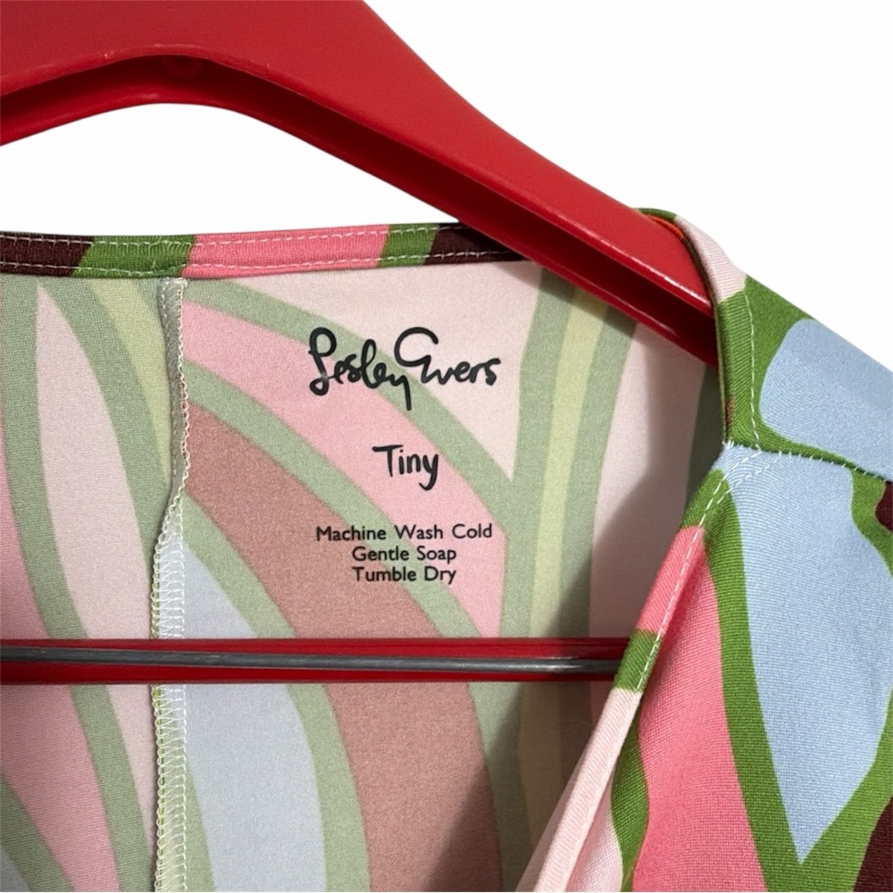 Lesley Evers Colorful Abstract Pattern Dress - image 2